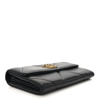 Chanel Lambskin Quilted Chanel 19 Flap Wallet Black 4 of 11