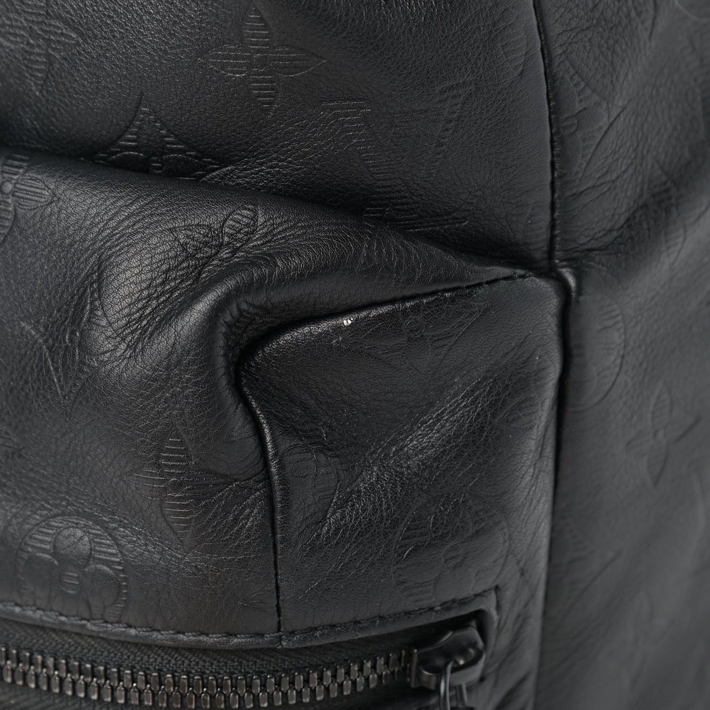 Calfskin Monogram Shadow Discovery Backpack Black