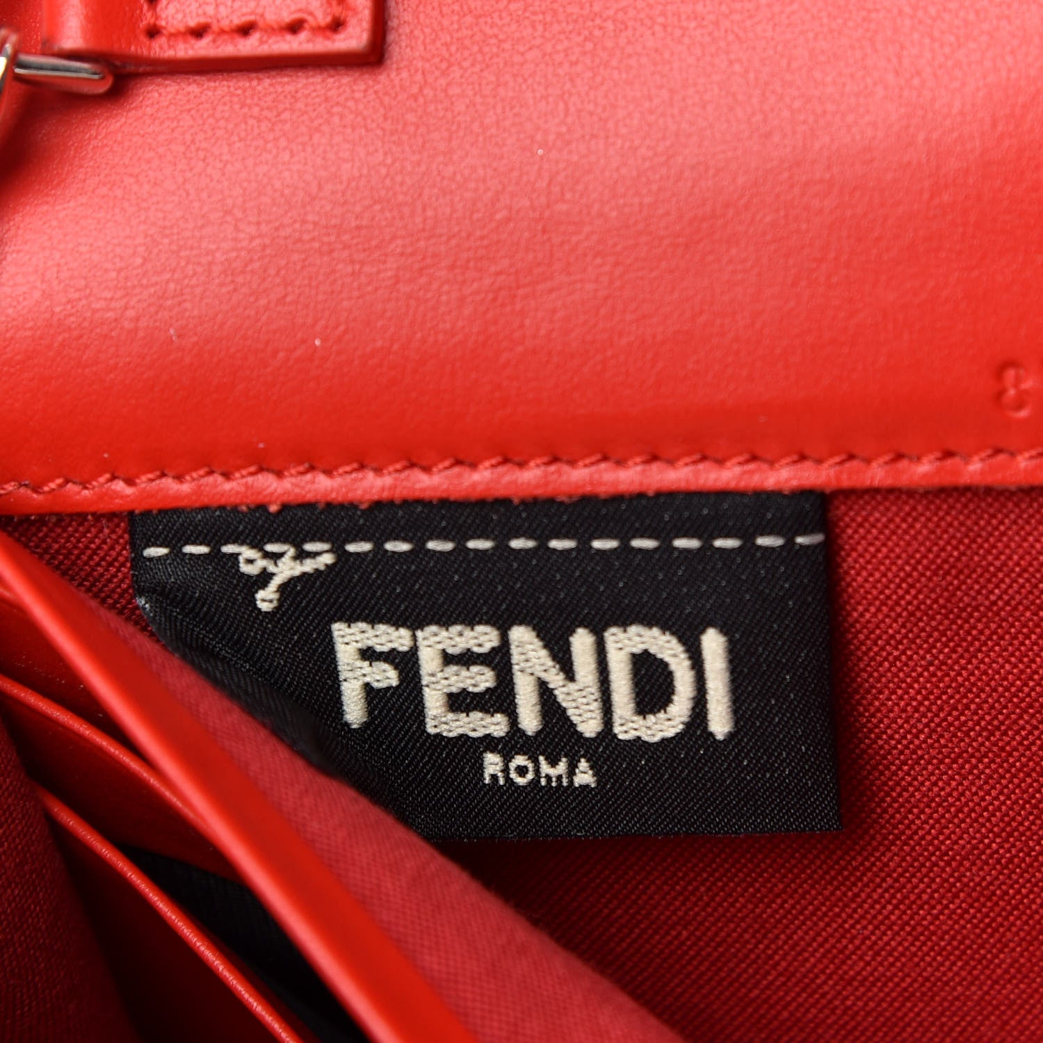 Fendi Vitello Liberty Century Lucido By The Way Continental Wallet On Chain Rosso 8 of 9