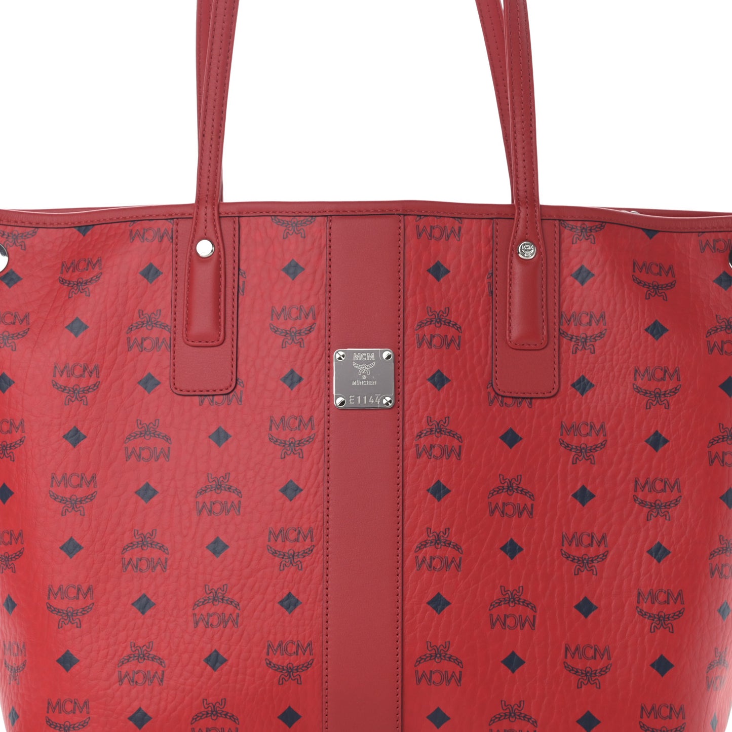 Visetos Medium Liz Reversible Shopper Tote Ruby Red