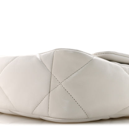 Chanel Goatskin Quilted Medium Chanel 19 Flap White 10 of 13