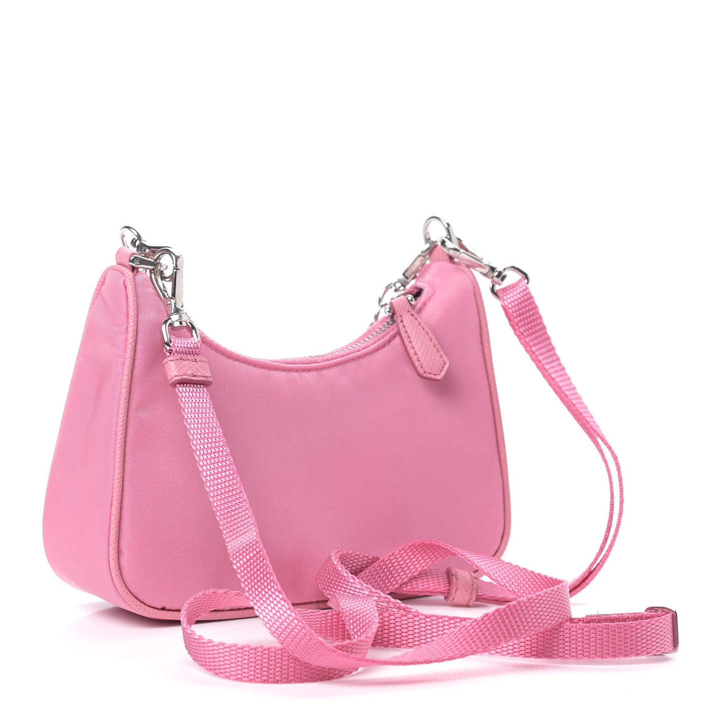Tessuto Nylon Saffiano Mini Re-Edition 2000 Shoulder Bag Begonia
