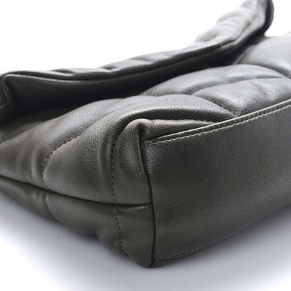 Saint Laurent Lambskin Quilted Toy Loulou Puffer Monogram Chain Satchel Seaweed 7 of 8