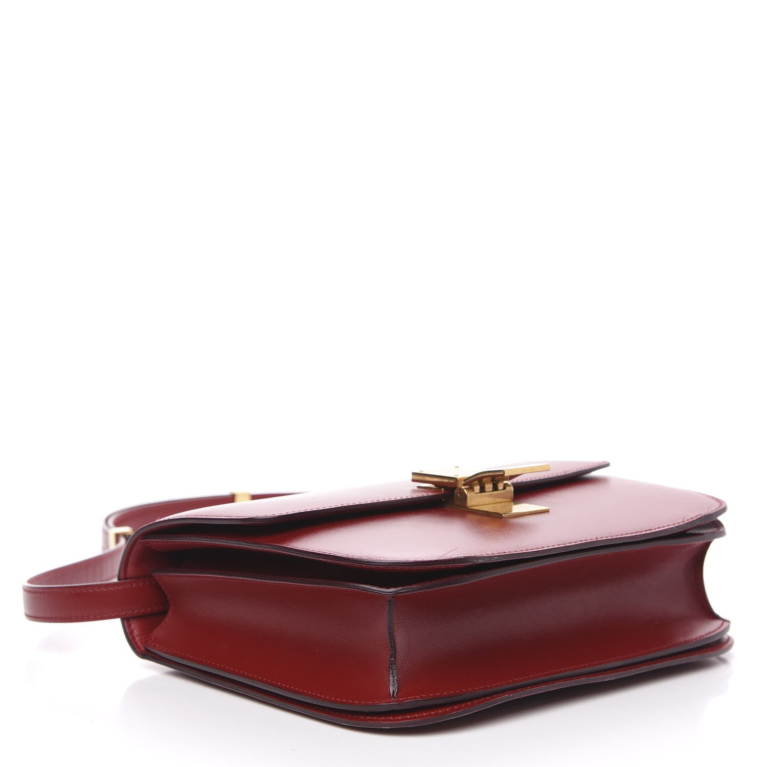 Celine Box Calfskin Medium Classic Box Flap Bag Red 4 of 12