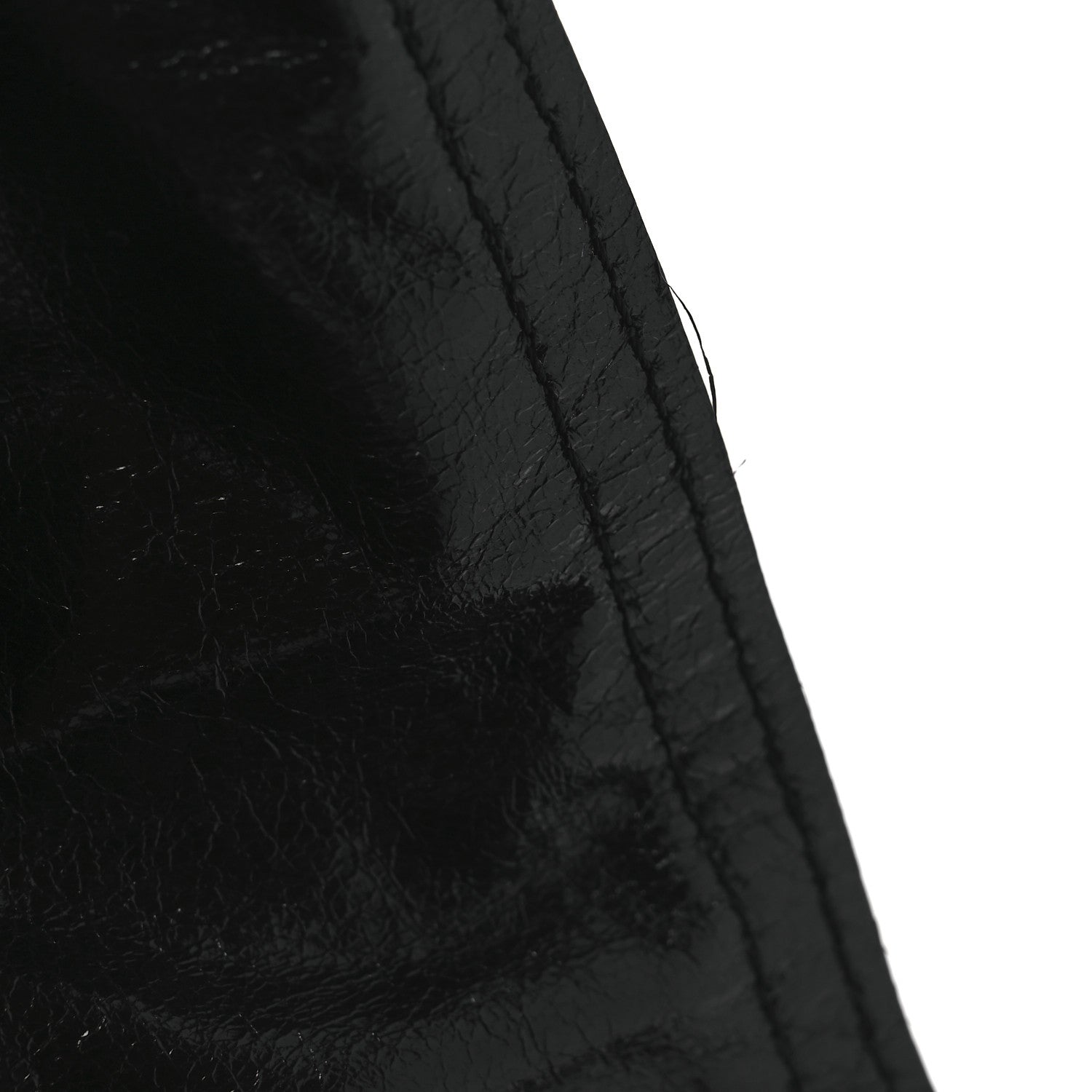 Christian Dior Crinkled Lambskin 135mm Saddle Belt S/M Black 4 of 5