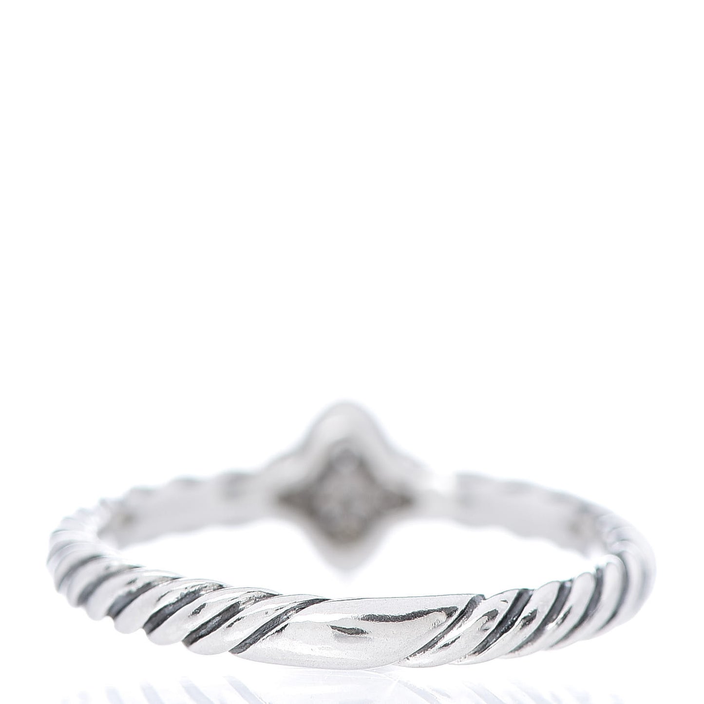 Sterling Silver Diamond Quatrefoil Ring 49 4.75