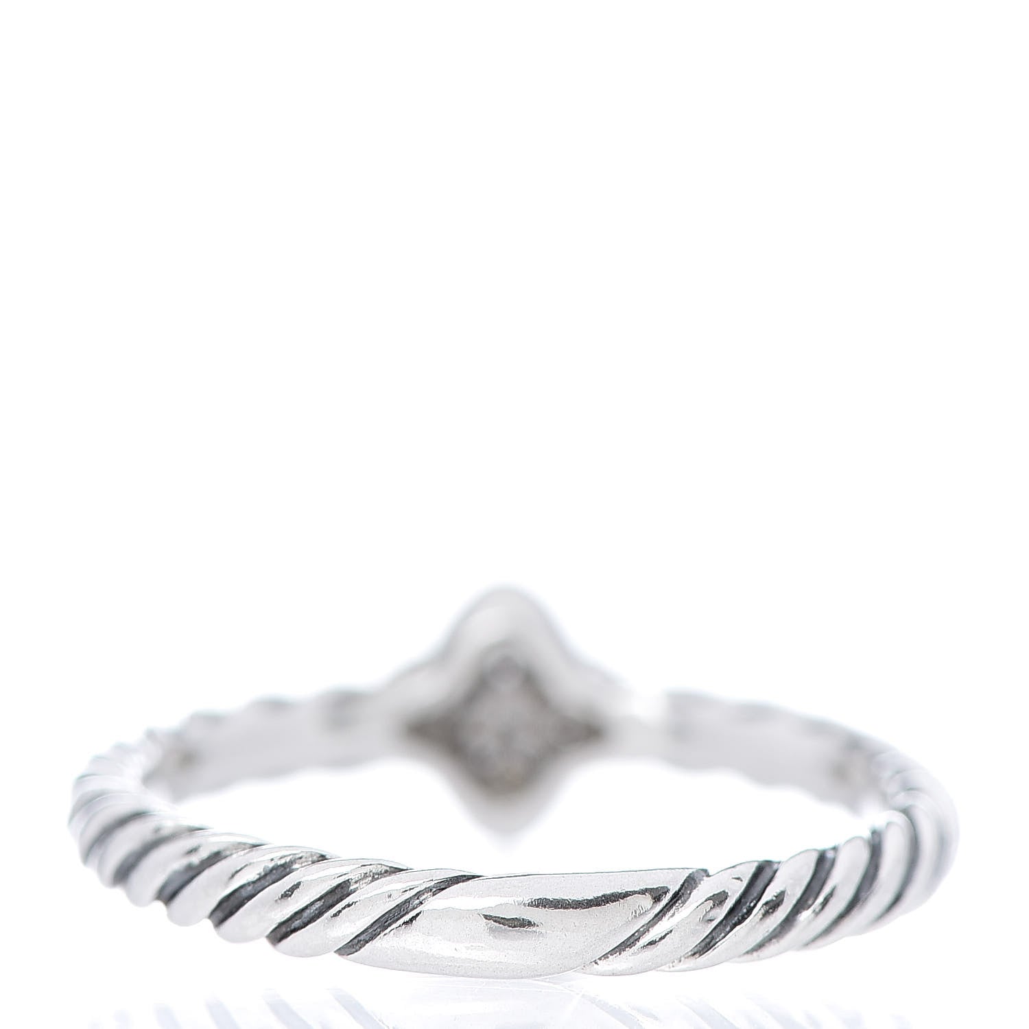 David Yurman Sterling Silver Diamond Quatrefoil Ring 49 4.75 3 of 4