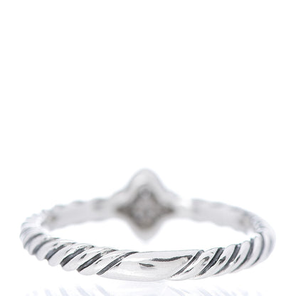David Yurman Sterling Silver Diamond Quatrefoil Ring 49 4.75 3 of 4