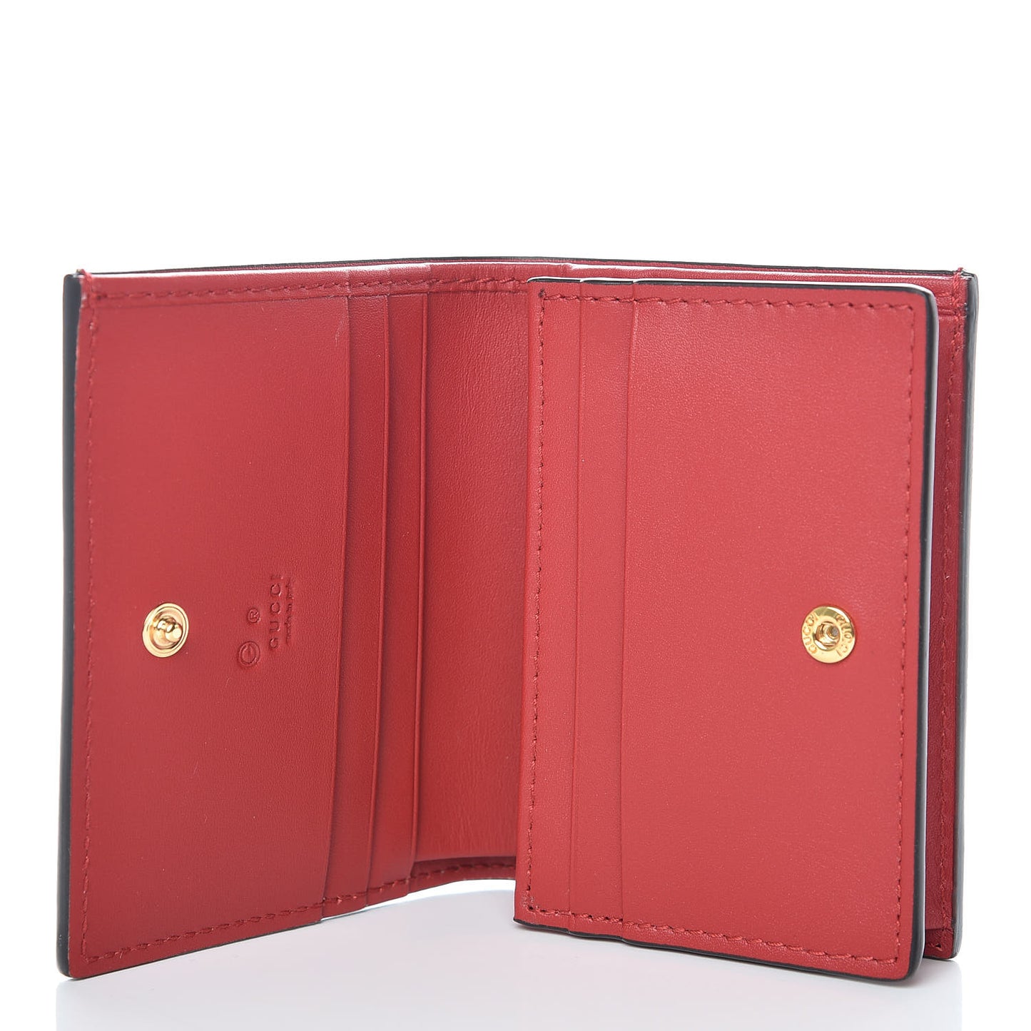 GG Supreme Monogram Blooms Card Case Wallet Beige Blue Navy Hibiscus Red