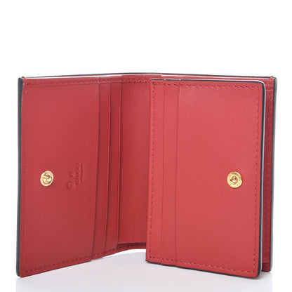 Gucci GG Supreme Monogram Blooms Card Case Wallet Beige Blue Navy Hibiscus Red 5 of 8