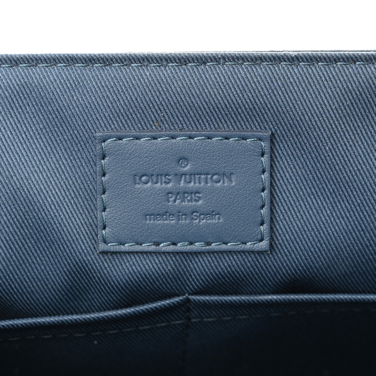 Louis Vuitton Calfskin Aerogram Takeoff Messenger Blue 6 of 10