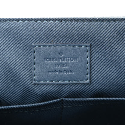 Louis Vuitton Calfskin Aerogram Takeoff Messenger Blue 6 of 10