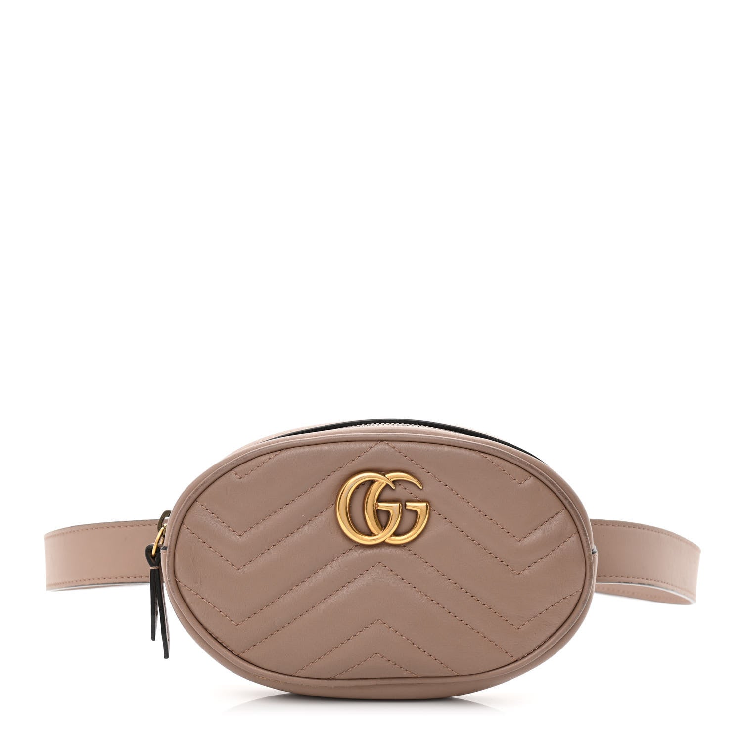 Gucci Calfskin Matelasse GG Marmont Belt Bag 95 38 Porcelain Rose 1 of 17