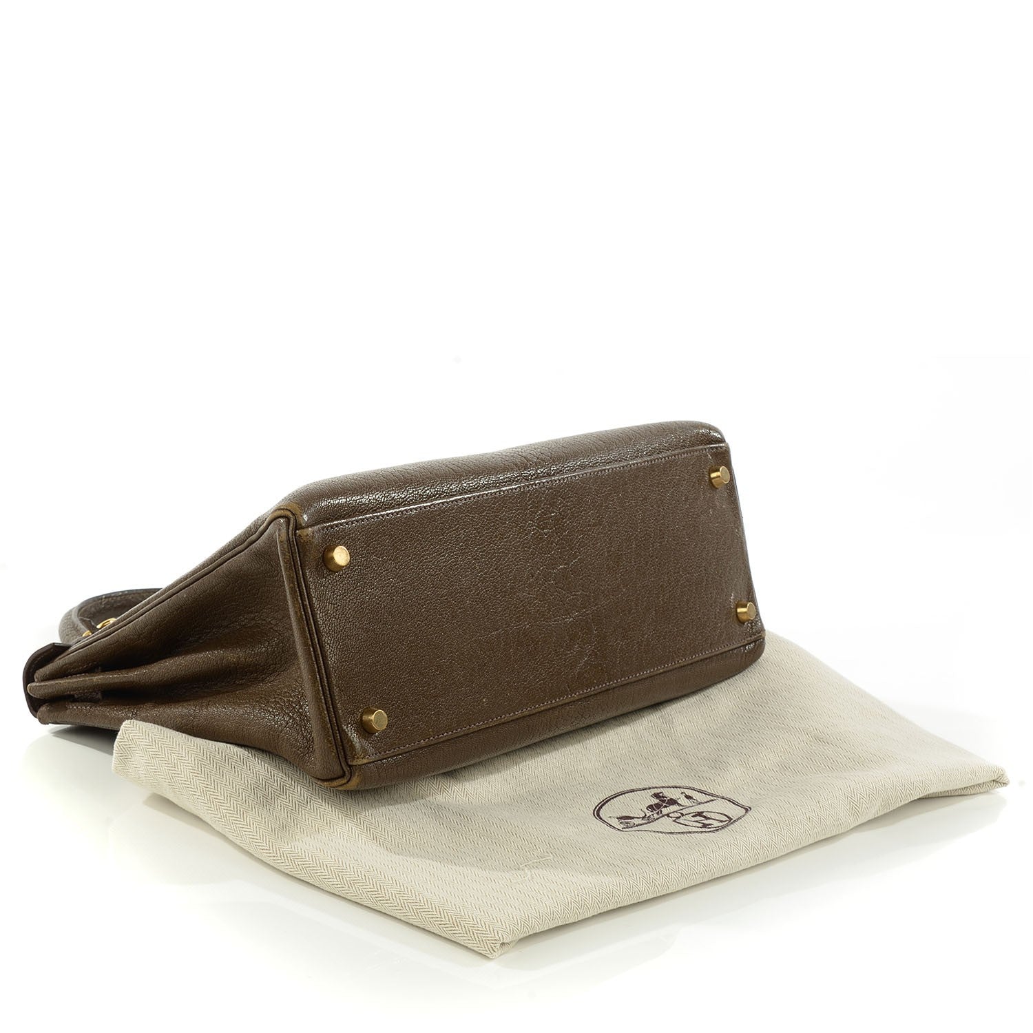 Hermes Chevre de Coromandel Kelly Retourne 32 Vert Bronze 5 of 22