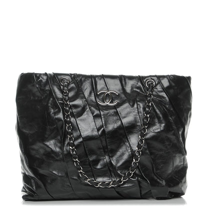 Chanel Glazed Calfskin Large Twisted Tote Black 1 of 10