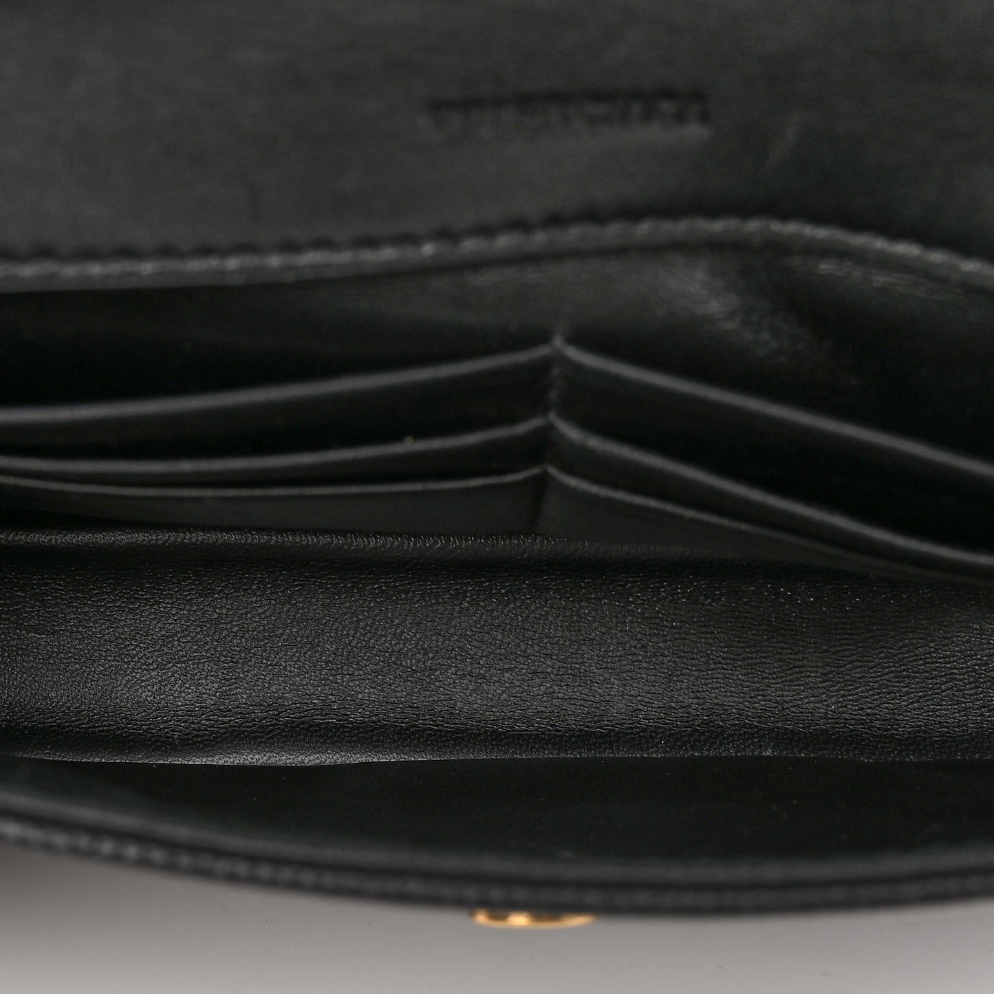 Calfskin BB Chain Wallet Black