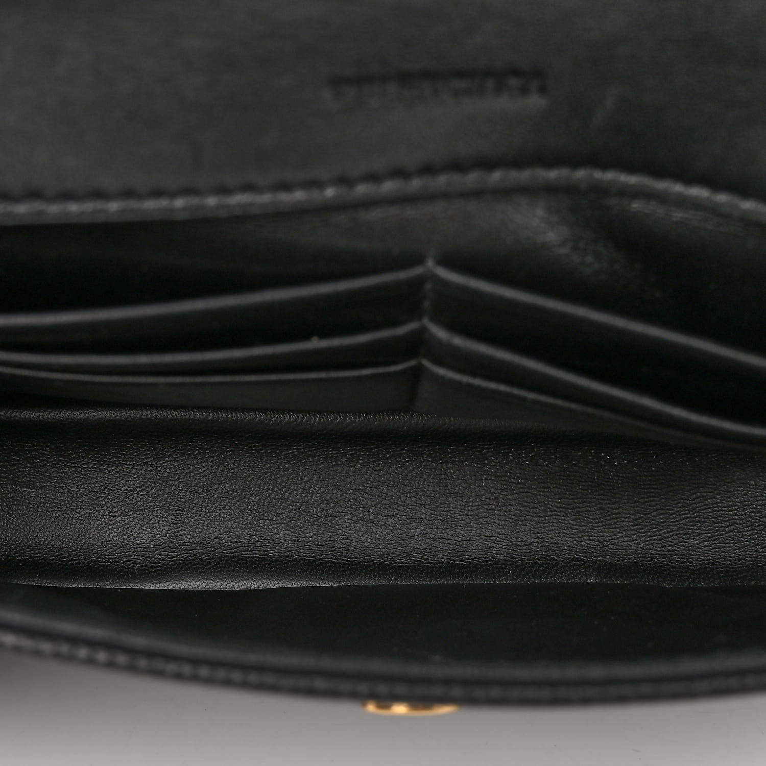 Balenciaga Calfskin BB Chain Wallet Black 5 of 10
