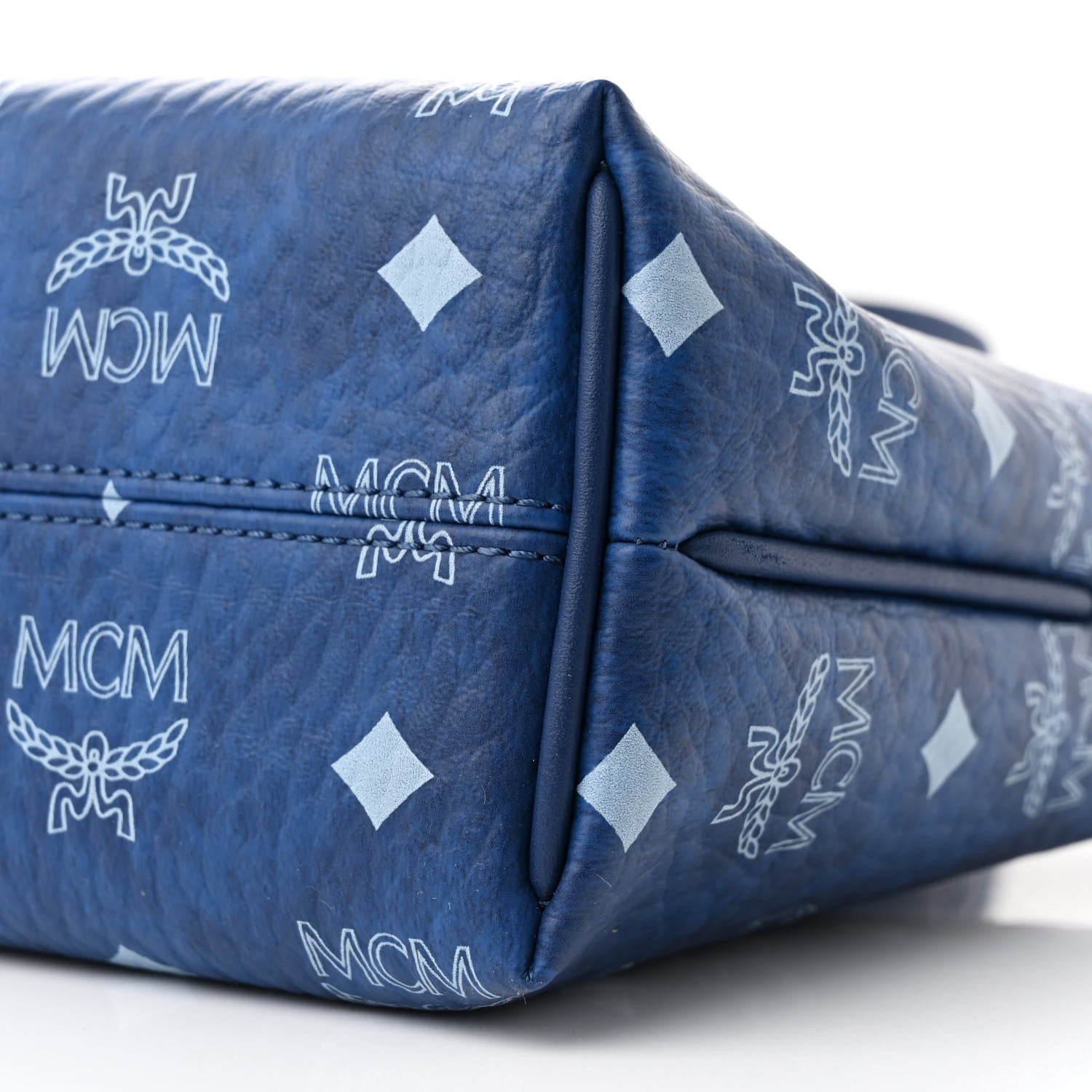 MCM Visetos Aren Hobo Crossbody Bag Blue 10 of 10