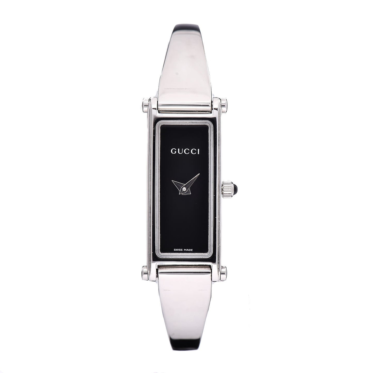 Stainless Steel 12mm 1500L Horsebit Quartz Watch Black