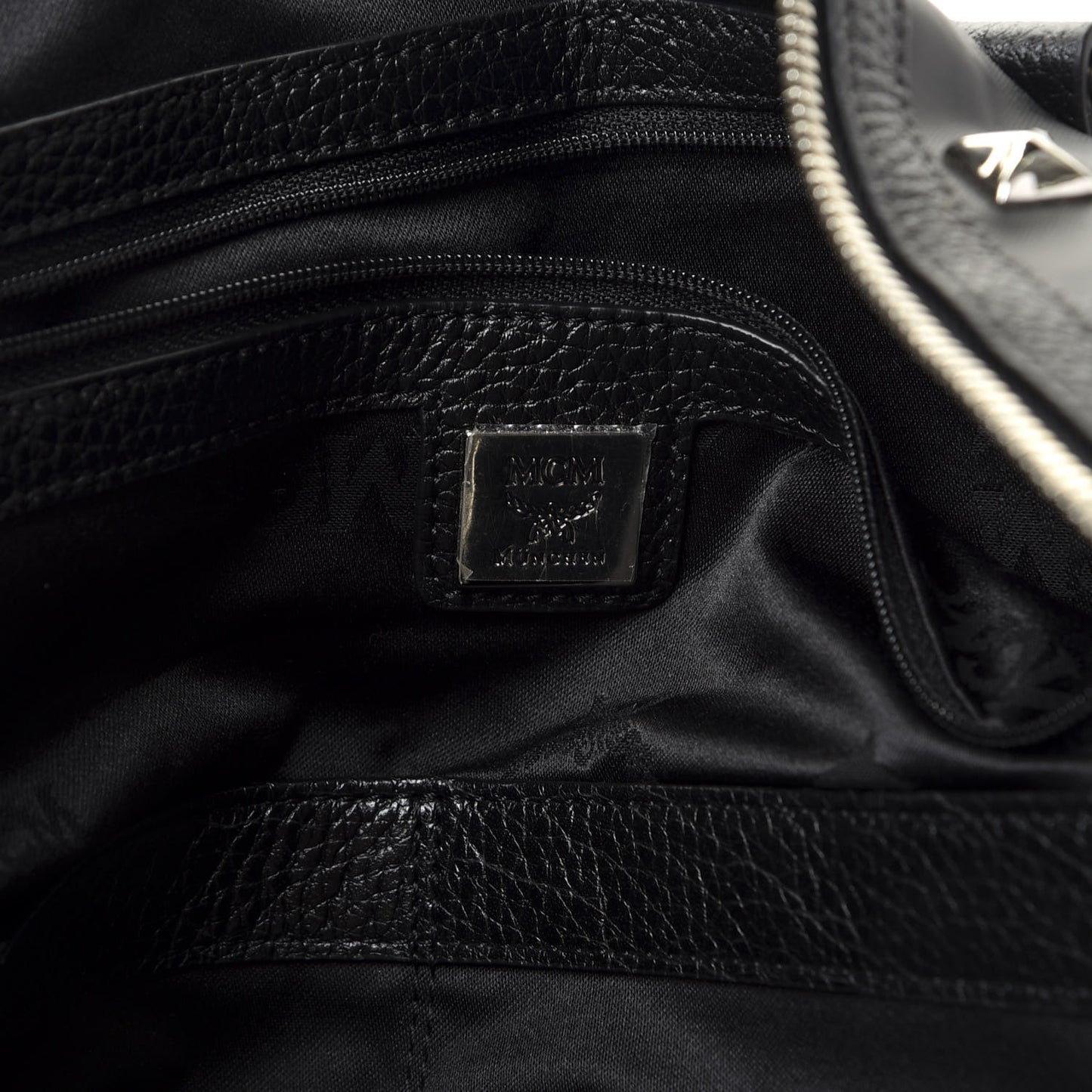 Monogram Coated Canvas Spiked Weekender Black