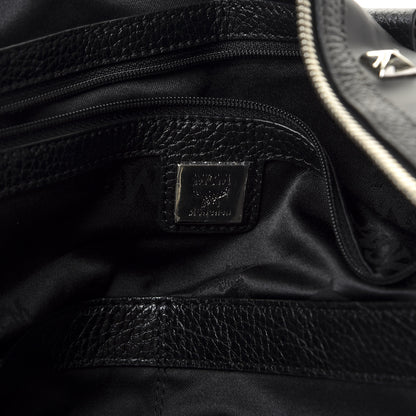 MCM Monogram Coated Canvas Spiked Weekender Black 7 of 8