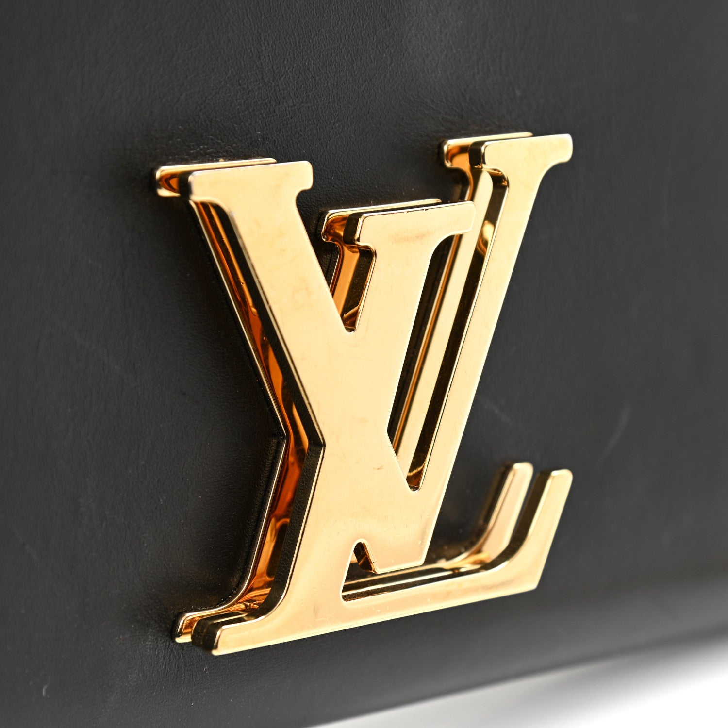 Louis Vuitton Calfskin Chain Louise GM Black 11 of 12