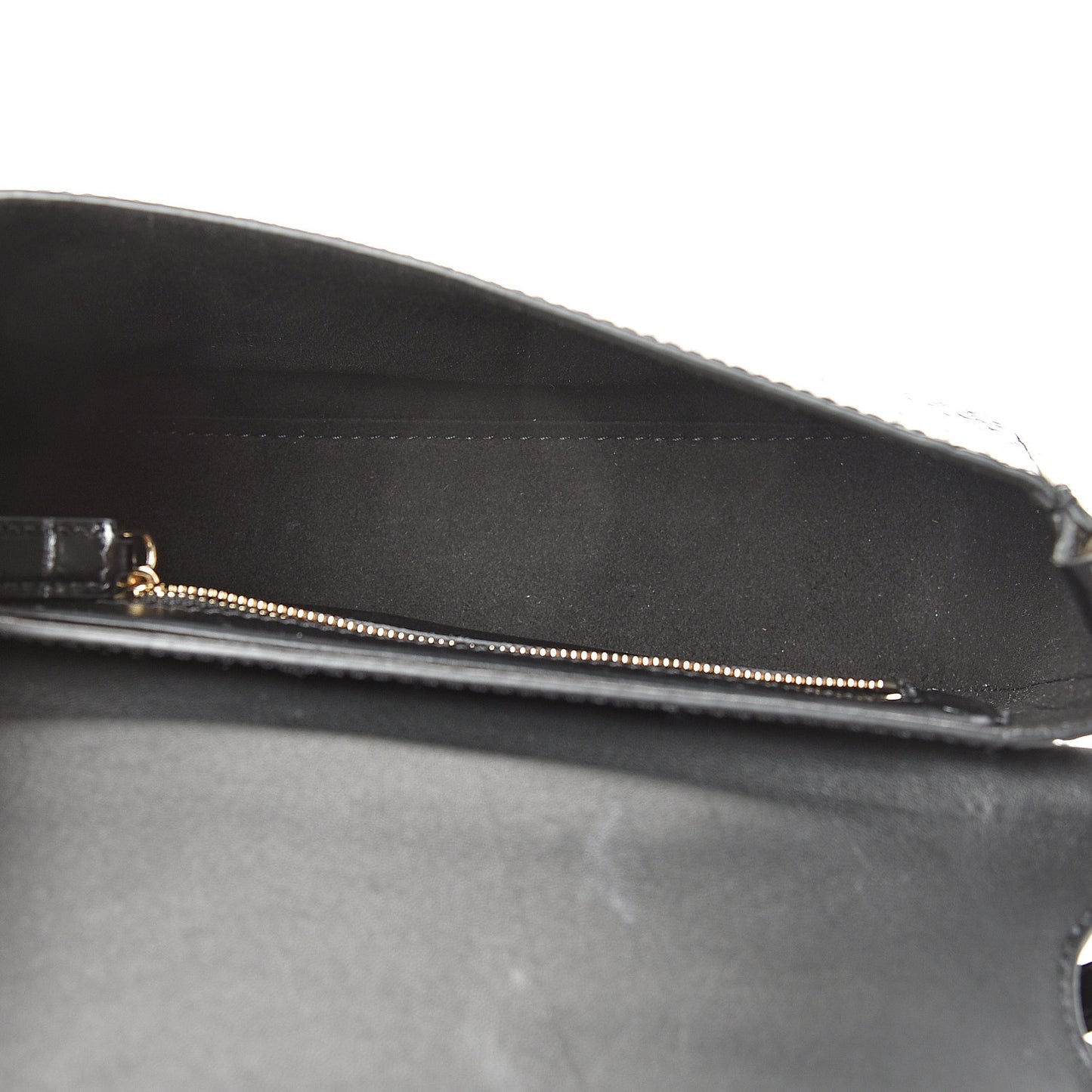 Calfskin Crocodile Embossed Small Nobile Shoulder Bag Black