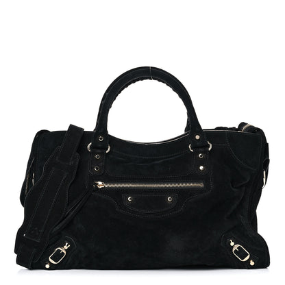 Balenciaga Baby Daim Suede Classic Gold Hardware City Black 1 of 18