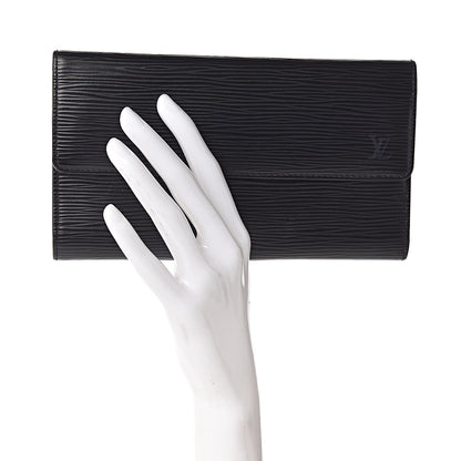 Louis Vuitton Epi Porte Tresor International Wallet Black 2 of 7