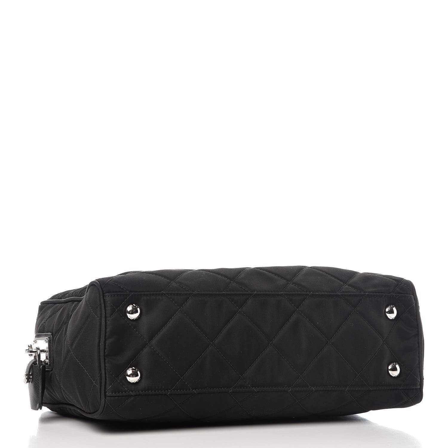 Prada Nylon Tessuto Impuntu Quilted Shoulder Bag Black 4 of 12