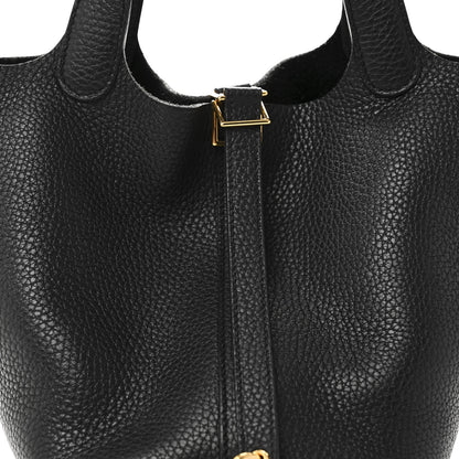 Hermes Taurillon Clemence Picotin Lock 18 PM Black 3 of 11