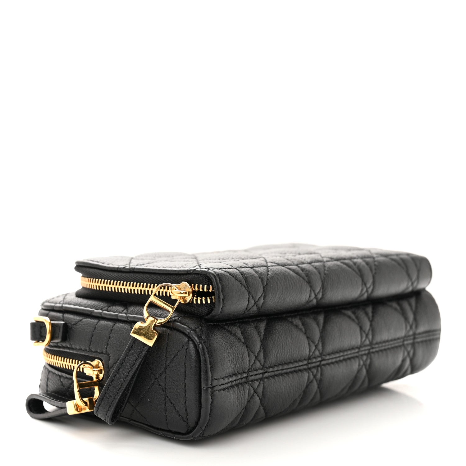 Christian Dior Supple Calfskin Caro Double Pouch Black 4 of 9