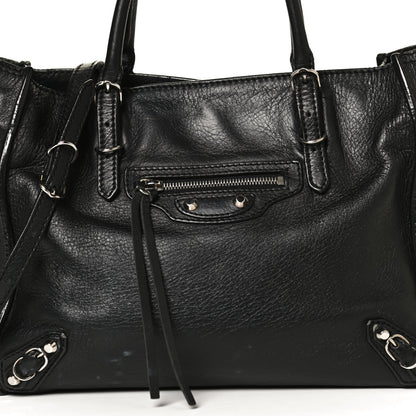 Balenciaga Calfskin Papier Mini A4 Tote Black 6 of 11