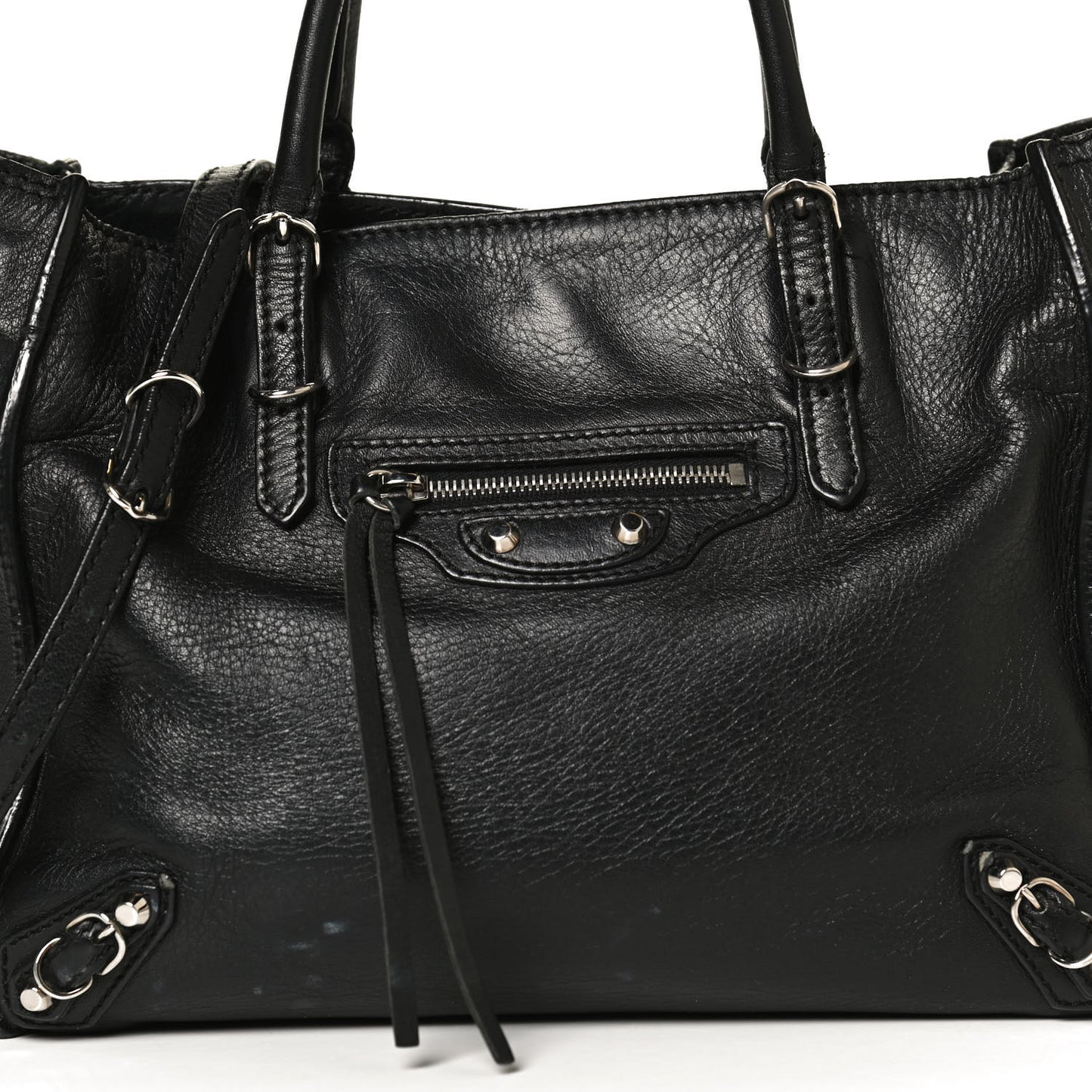 Calfskin Papier Mini A4 Tote Black