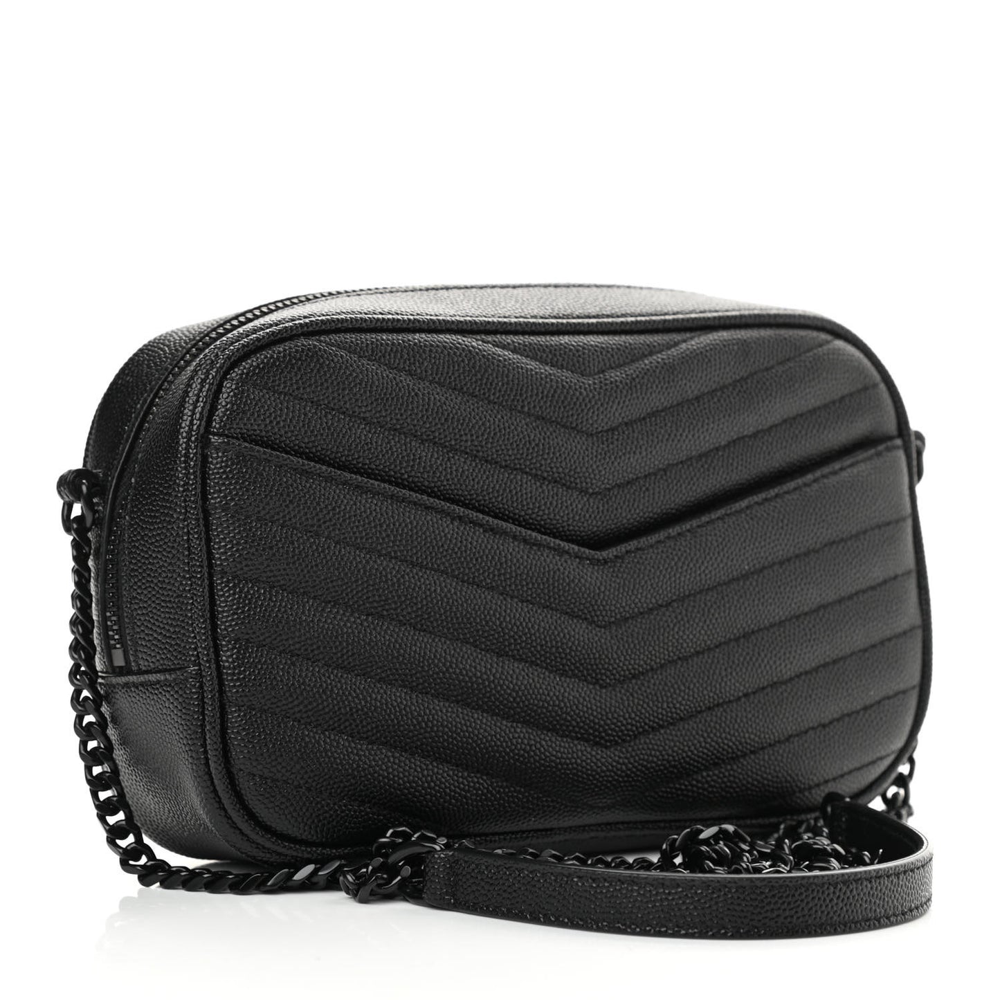Grain De Poudre Matelasse Monochrome Monogram Mini Lou Camera Bag Black