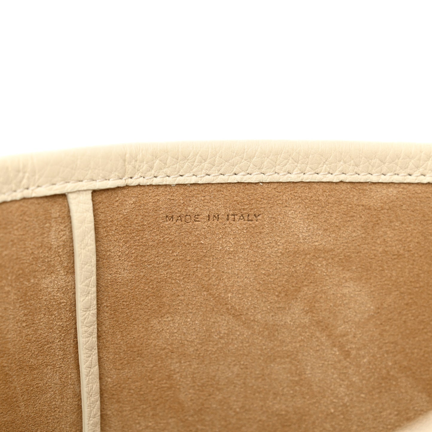 Grained Calfskin Medium N/S Park Tote Ivory