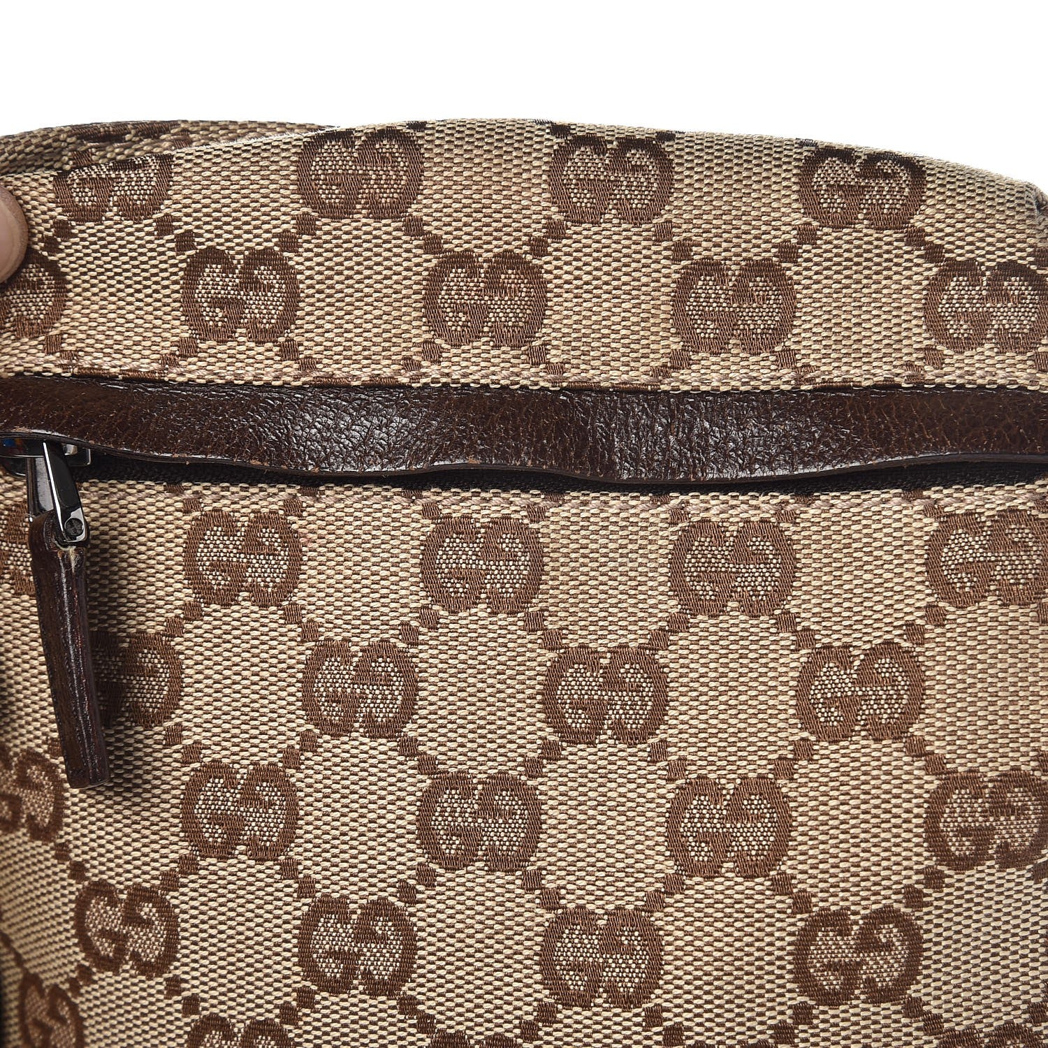 Gucci GG Monogram Double Pocket Belt Bag Dark Brown 7 of 8