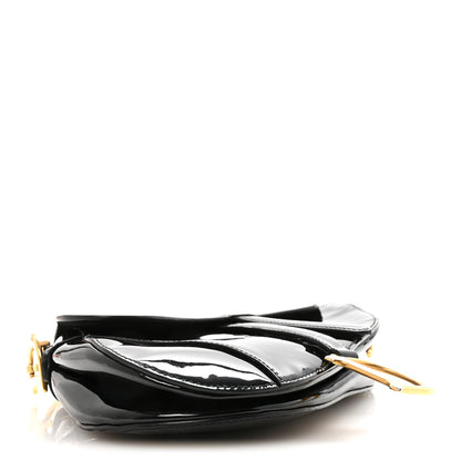 Christian Dior Patent Saddle Bag Black 4 of 9