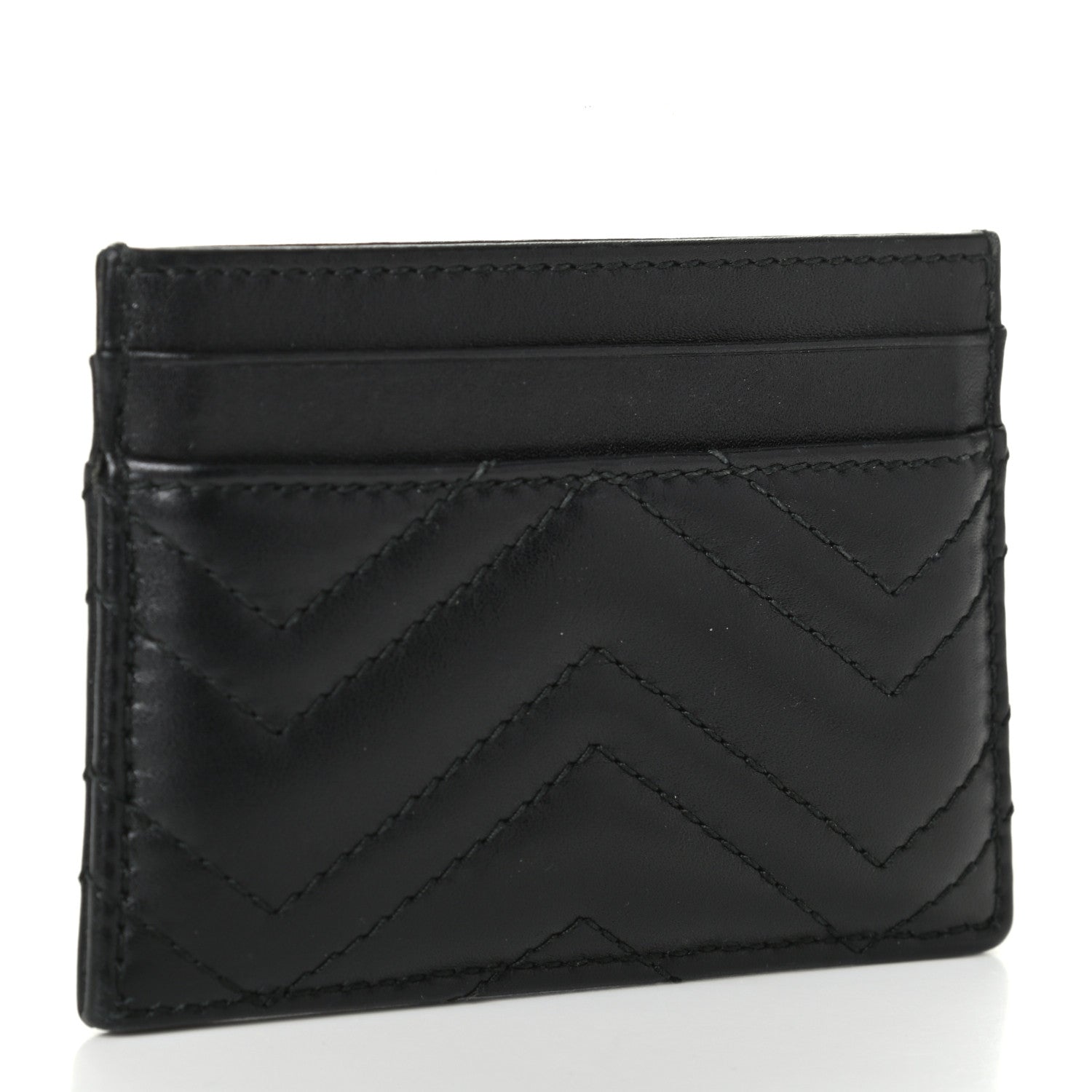 Gucci Calfskin Matelasse GG Marmont Card Holder Black 3 of 6