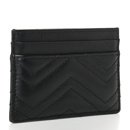 Gucci Calfskin Matelasse GG Marmont Card Holder Black 3 of 6