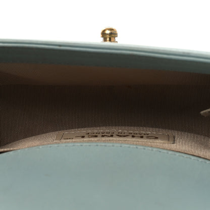 Chanel Lambskin Woven Mini Chateau Boy Flap Light Blue 5 of 13