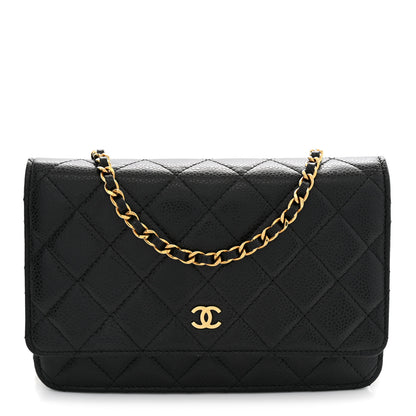 Chanel Caviar Quilted Wallet on Chain WOC Black 1 of 10