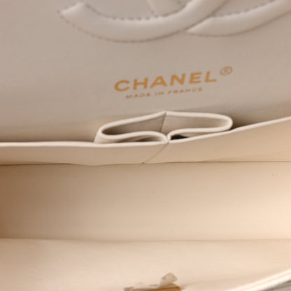 Chanel Caviar Quilted Medium Double Flap White 4 of 10