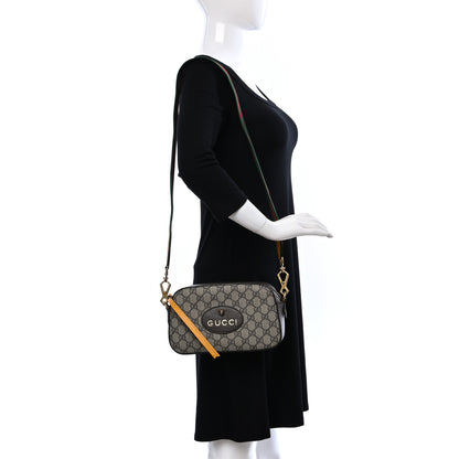 Gucci GG Supreme Monogram Web Neo Vintage Shoulder Bag Beige New Acero Crop 2 of 9