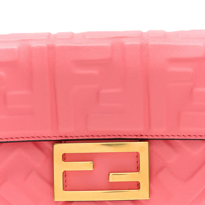 Fendi Nappa FF 1974 Embossed Mini Baguette Pink Dalia 8 of 11
