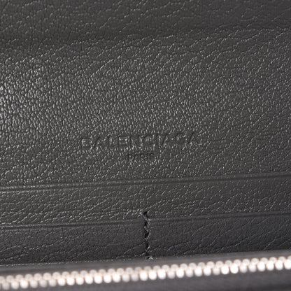 Balenciaga Chevre Silver Metallic Edge Hardware Money Wallet Gris Acier 6 of 8