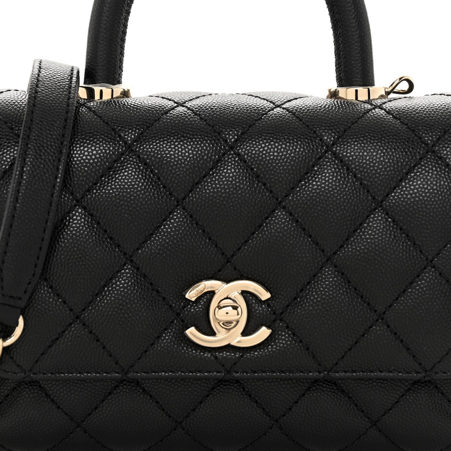 Chanel Caviar Quilted Extra Mini Coco Handle Flap Black 8 of 11