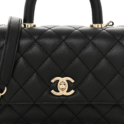 Chanel Caviar Quilted Extra Mini Coco Handle Flap Black 8 of 11
