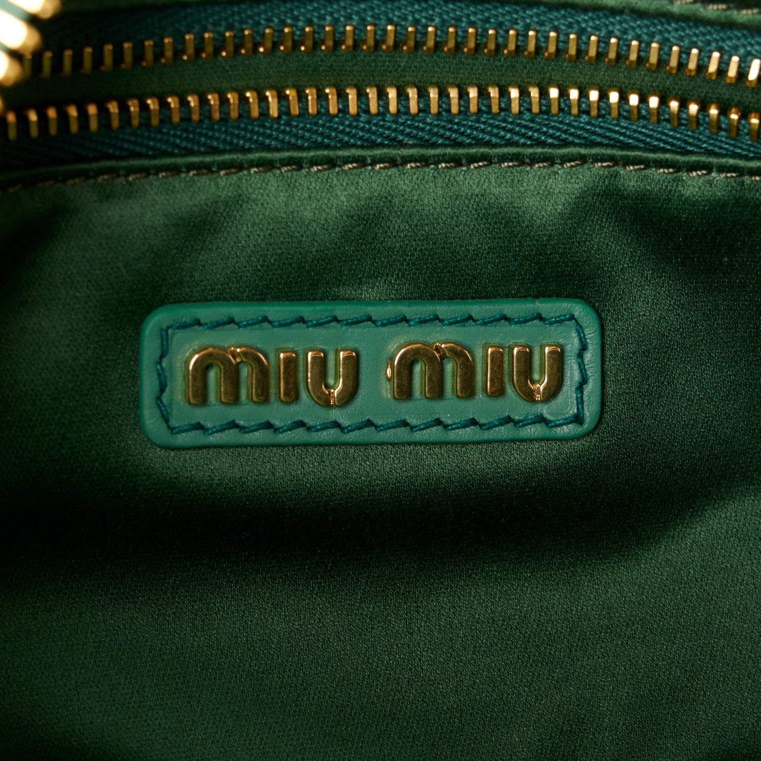 Miu Miu Calfskin Regular Arcadie Top Handle Bag Salvia 6 of 9