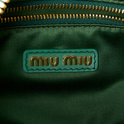 Miu Miu Calfskin Regular Arcadie Top Handle Bag Salvia 6 of 9